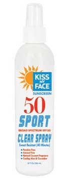 Kiss My Face Spor ve Açık Hava Aktiveleri için Güneş Koruyucu Sprey